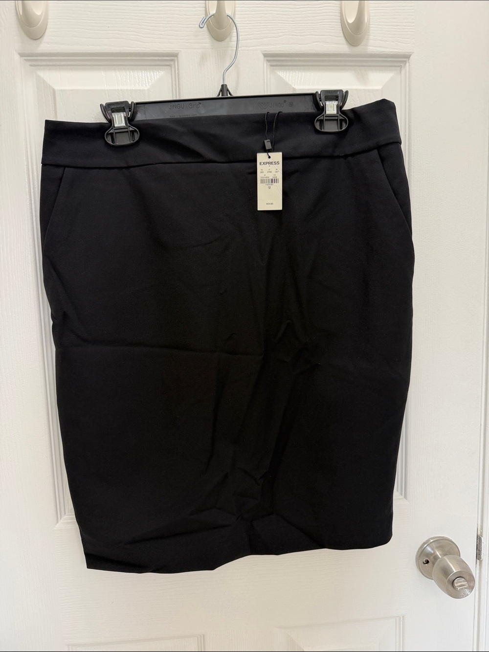 Express Black Pencil Skirt with Front Pocket Detail
